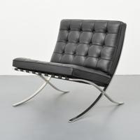Mies van der Rohe Leather BARCELONA Chair, Knoll - Sold for $1,536 on 06-02-2018 (Lot 297).jpg